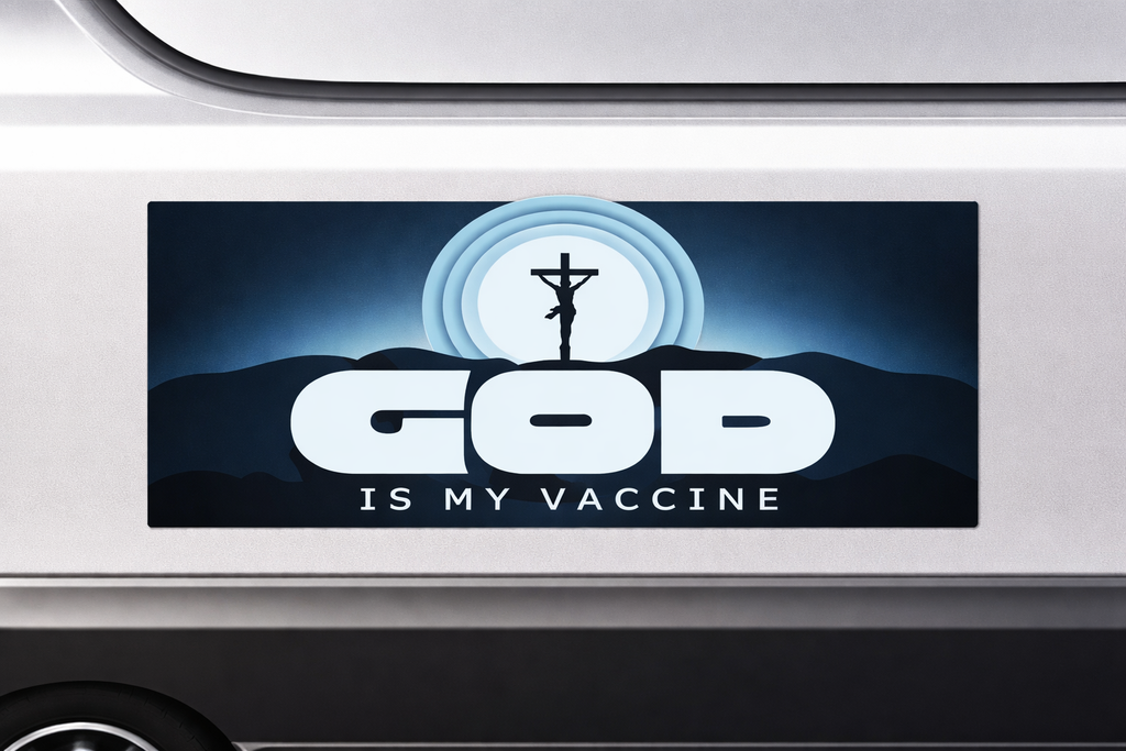 God Is My Vaccine™ Rear Bumper Sticker