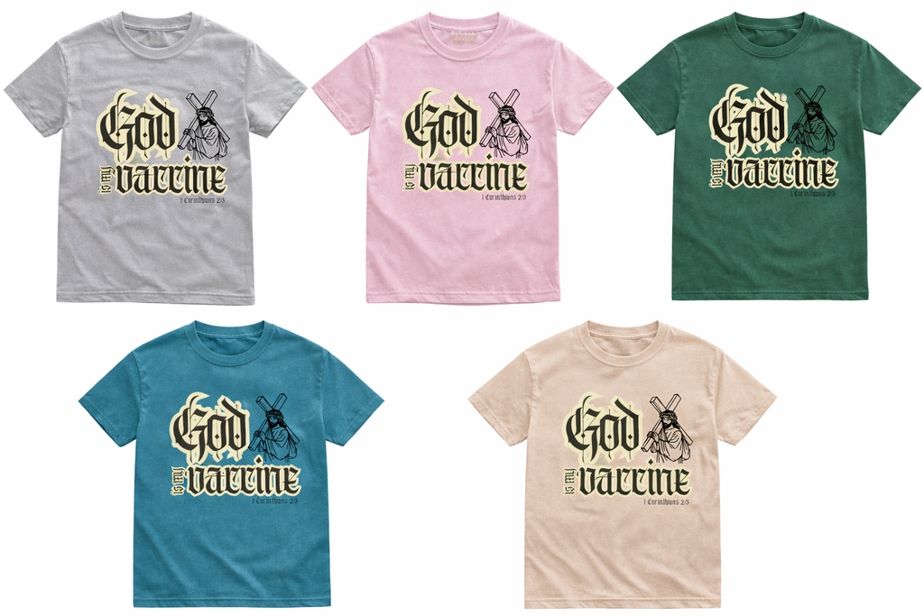 God Is My Vaccine | Washed Vintage Christian Tee