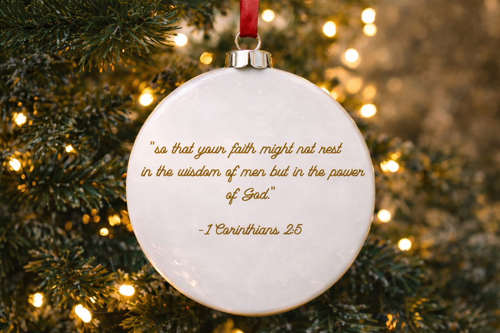 God Is My Vaccine™ Scripture Christmas Ornament