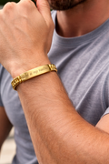 God Is My Vaccine™ Heavy Gold Plate Bracelet (Men’s Edition)